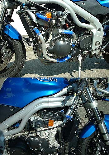 RADICAL ラジカル TUBE SUPPLY ウォーターラインシステム 955i TRIUMPH トライアンフ ラジエーター 冷却関連 エンジン カラー:シャンパンゴールドアルマイト|ウェビック 店