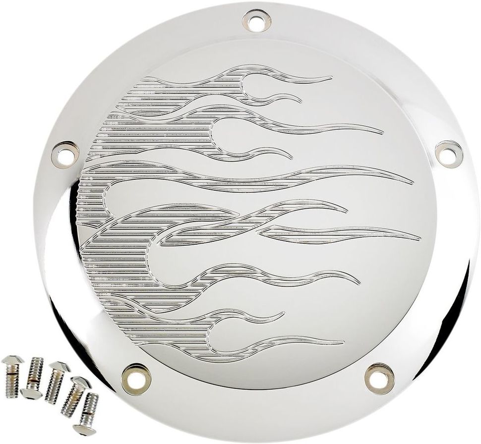 JOKER MACHINE ジョーカーマシーン ダービーカバー クロム炎 FL 【COVER DRBY CRM FLAM [1107-0481]】 HARLEY-DAVIDSON ハーレーダビッドソン エンジンパーツ エンジン
