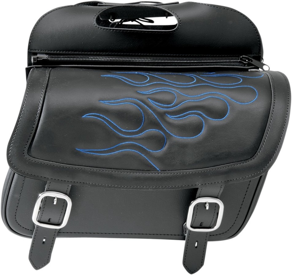 SADDLEMEN サドルメン サドルバッグ フレーム ブルー LG 【SADDLEBAG FLAME BLU [3501-0773]】 サイドバッグ 車体用バッグ・ケース