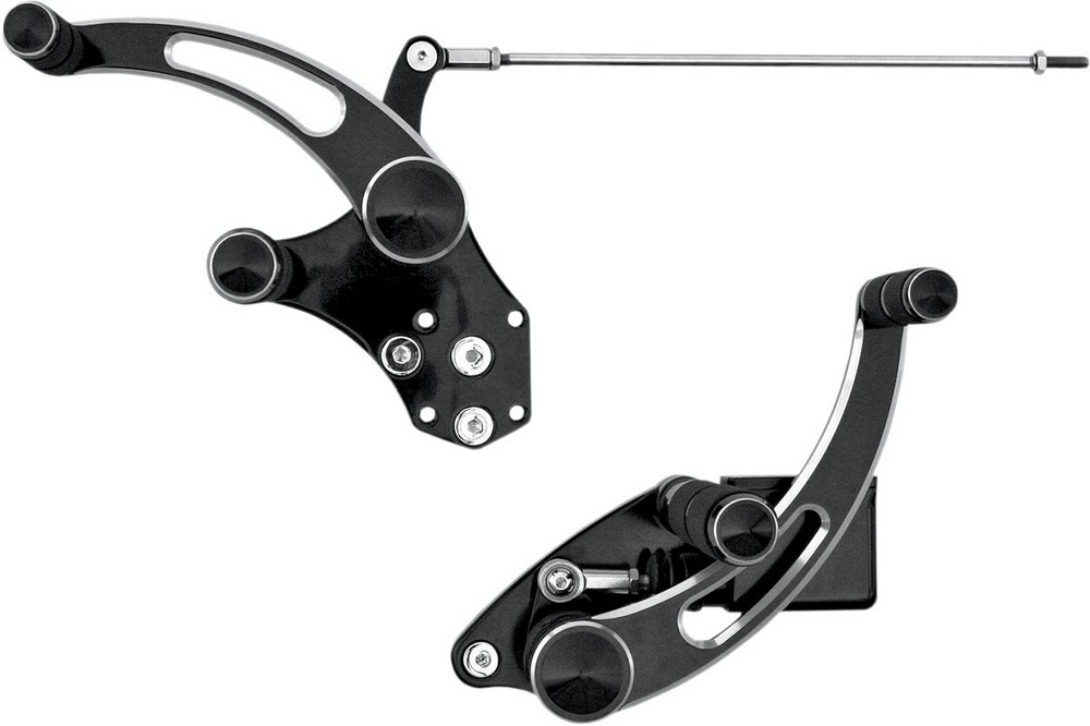 ACCUTRONIX アキュトロニクス フォワードコントロール SLOT ブラック FXST用【FWD CNTRL FXST BLK [1622-0207]】 HARLEY-DAVIDSON ハーレーダビッドソン バックステップ ステップ 足回り｜ウェビック　店