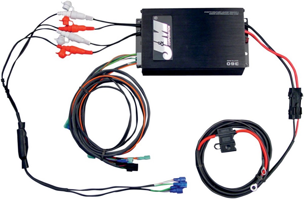 J & M ジェーアンドエム アンプキット PERFORMANCE SERIESモデル 4x360W ユニバーサル【AMP PERF 4X360W UNIV】 HARLEY-DAVIDSON ハーレーダビッドソン オーディオパーツ 電装系