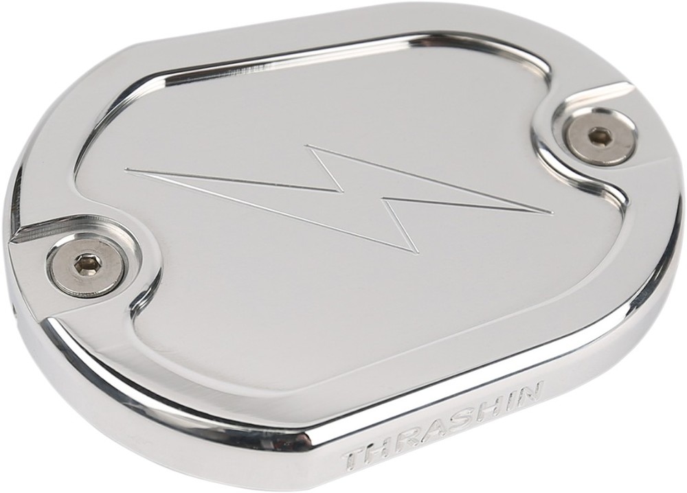 THRASHIN SUPPLY スラッシンサプライ COVER M／C FRT XL HARLEY-DAVIDSON ハーレーダビッドソン マスターシリンダータンクキャップ・リザーバーカバー ブレーキ カラー：Natural／FINISH：Polished[0611-0159]