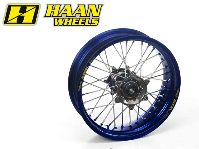 楽天市場】HAAN WHEELS ハーンホイール リアモタードコンプリートホイール R5.00／17インチ カラー：ブルー / カラー：イエロー  CR250 CR125 HONDA ホンダ HONDA ホンダ：ウェビック 楽天市場店