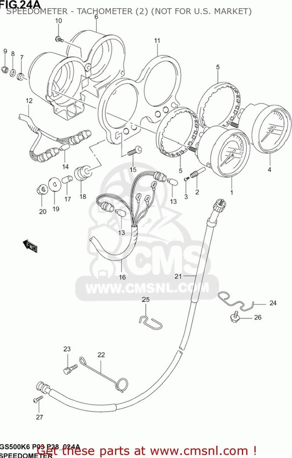 新品本物 ウェビック1号店CMS CMS:シーエムエス SPEEDOMETER GS500