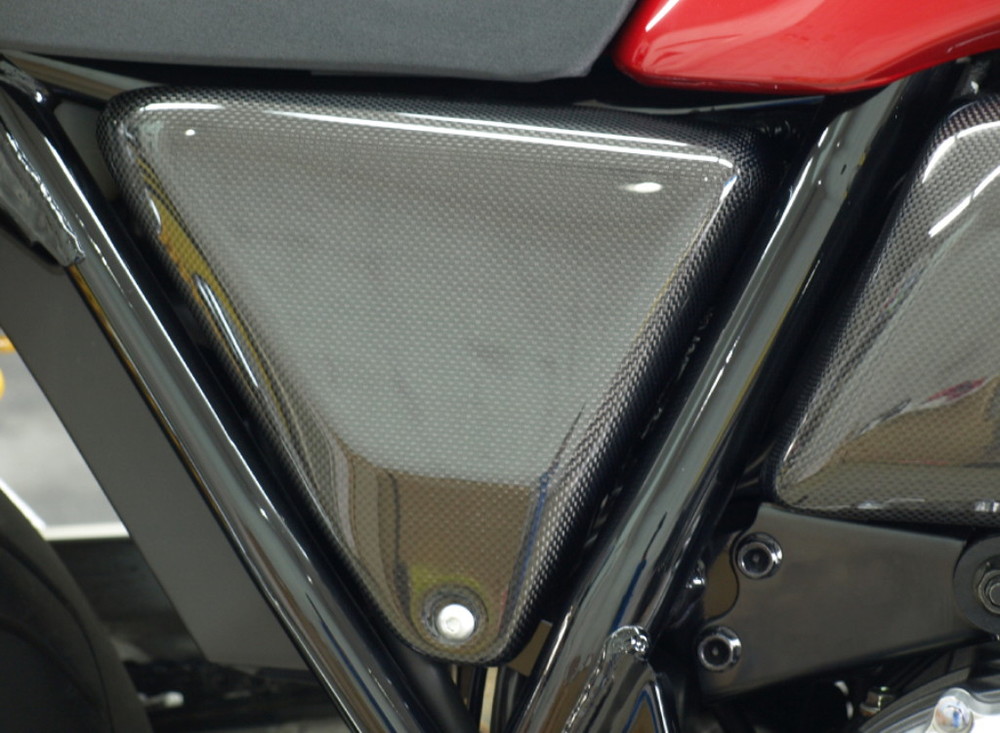Force-Design フォルスデザイン カーボンサイドカバー 平織りカーボン 立体エンブレム