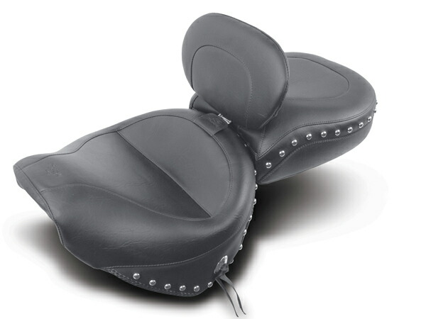 MUSTANG マスタング ツーピーススタッド シート ドライバーバックレスト付き (Two-Piece Studded Seat with Driver Backrest)【SEAT WIDE STUD W/DBR ROAD】 XV1600A Road Star 1999 - 2003 XV1700A 2004 2016 YAMAHA ヤマハ シート関連 外装