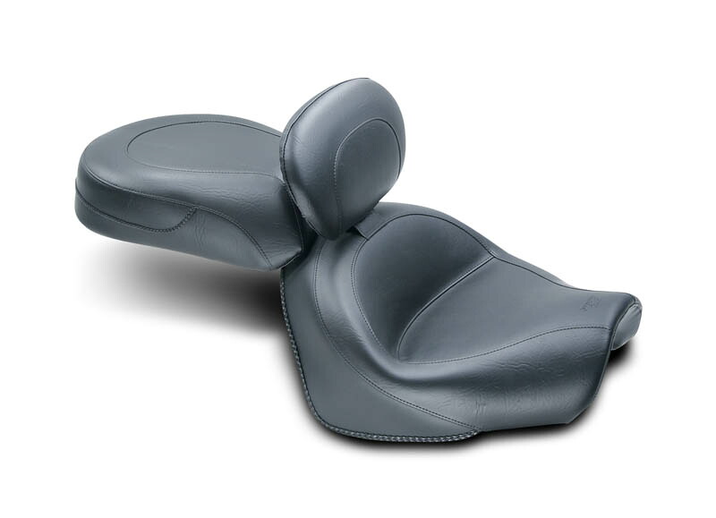MUSTANG マスタング ツーリングヴィンテージツーピースワイドシート ドライバーバックレスト付き/スタッド コンチョなし (Wide Touring Two-Piece Vintage Seat with Driver Backrest，No Studs，No Conchos)【SEAT WD VIN DBR VSTR950】 XVS950 V-Star 2009 - 2015 シート