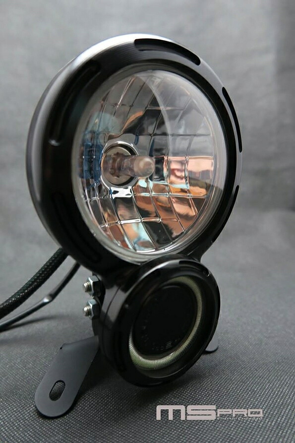 MSPRO エムエスプロ 8タイプヘッドライト ヘッドライト 灯火類 電装系 Headlights Body color：Gray / COBAperture color：Blue light / H4 Lamp Specifications：White light