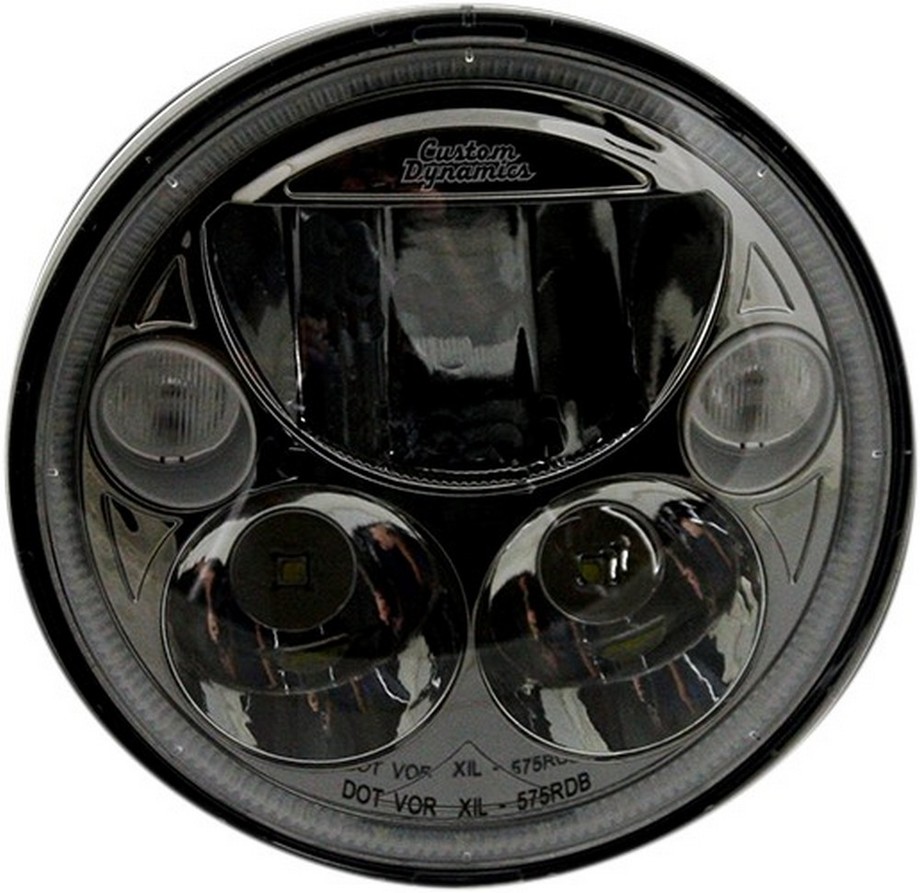 CUSTOM DYNAMICS カスタムダイナミックス ヘッドライト 5.75' ブラック EA 【HEADLIGHT 5.75'BLK [2001-1258]】 灯火類 電装系｜ウェビック　店