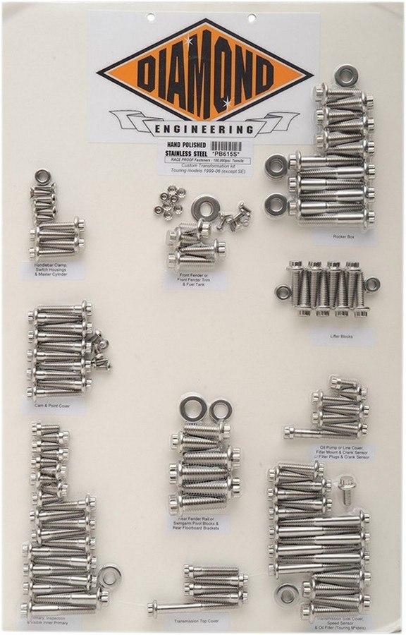 DIAMOND ENGINEERING ダイアモンドエンジニアリング ボルトキット トランスミッション F12P99-6FLHT 【BOLT KT TRANSF12P99-6FLHT [2401-0398]】 HARLEY-DAVIDSON ハーレーダビッドソン その他エンジンパーツオプション・補修部品 エンジンパーツ エンジン 57,763円
