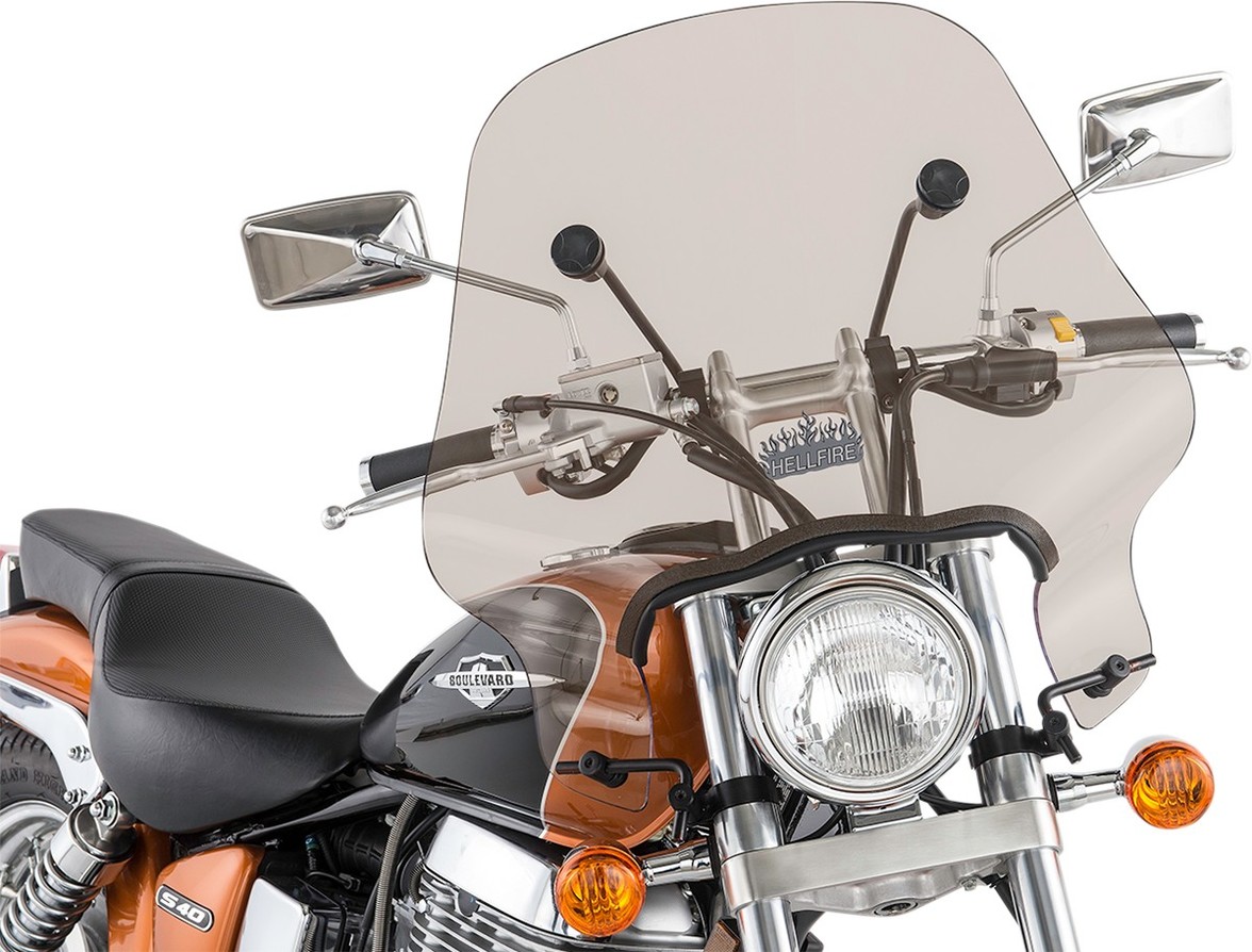 SLIPSTREAMER スリップストリーマー ウインドシールド 17' HELLFIRE スモーク 【WSHLD 17'HELLFIRE，SMK】 YAMAHA ヤマハ VICTORY ヴィクトリー TRIUMPH トライアンフ SUZUKI スズキ KAWASAKI カワサキ HONDA ホンダ スクリーン 外装｜ウェビック　店