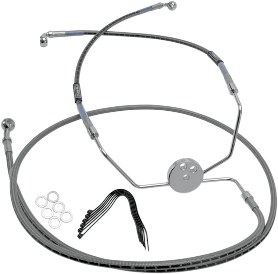 RUSSELL ラッセル FRONT BRAKE LINE86-03 STD [08735DS] XLH 883 1986 - 2003 HARLEY-DAVIDSON ハーレーダビッドソン ブレーキホース・クラッチホース ブレーキ｜ウェビック　店