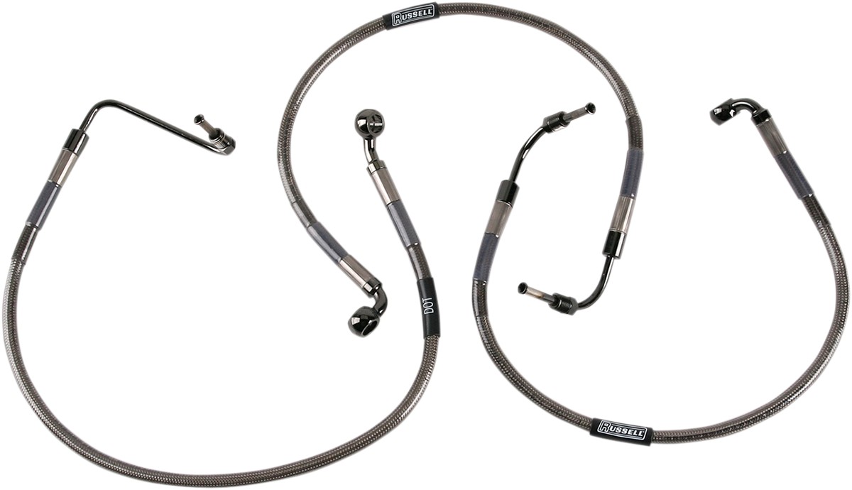 RUSSELL ラッセル BRAKE LINE FRT 84-07 FLHT [1741-0436] Electra Glide - 1985 1987 Classic EFI FLHTC 2007 1984 2005 Injected I 1995 2006 Sport FLHS 1993 Standard 2003 Ultra FLHTCU 1989 1999 Street FLHX Glide-Injected FLHX-I Tour FLTC 1994 FLTCU 1988 1996｜ウェビック　店