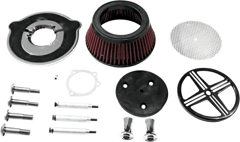 BARON バロン エアクリーナー VTX1800用【AIR CLEANER XXX VTX1800】 VTX1800C 2002 - 2008 VTX1800F VTX1800N VTX1800R VTX1800S VTX1800T HONDA ホンダ エアクリーナー・エアクリーナーエレメント 吸気関連 エンジン カラー：ブラック(アノダイズド) [1010-0747]｜ウェビック　店 45,360円