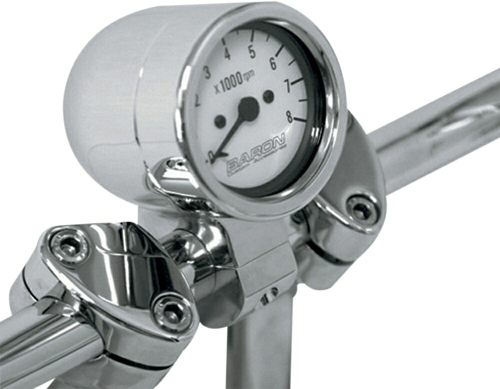 BARON バロン タコメーター 3' ホワイト 1' バー 【TACHOMETER 3'WHT 1'BAR [2211-0048]】 メーター・インジケーター関係 電装系