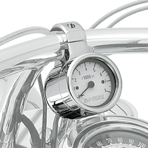 BARON バロン タコメーター 3' ホワイト 1．25' バー 【TACH 3'WHT 1.25'BAR [2211-0050]】 メーター・インジケーター関係 電装系｜ウェビック　店