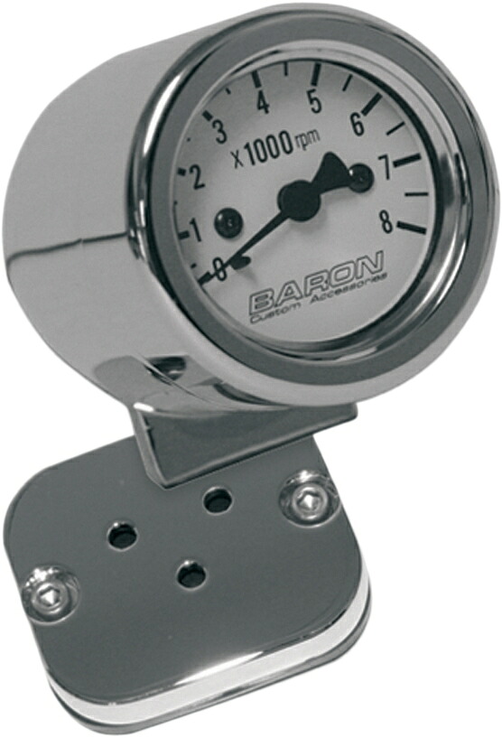 BARON バロン タコメーター 2'ホワイト FACE 【TACHOMETER 2'WHT [2211-0059]】 メーター・インジケーター関係 電装系｜ウェビック　店