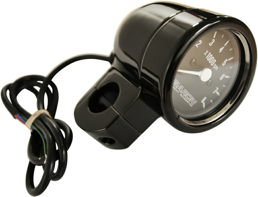 BARON バロン タコメーター 補修ブラック ブラック FACE付き 【TACH REPL BLK W／BLK FACE [2211-0135]】 メーター・インジケーター関係 電装系