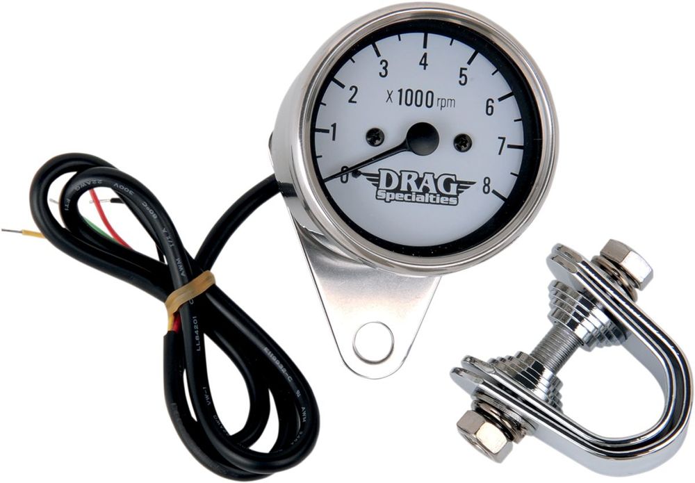 Drag Specialties ドラッグスペシャリティーズ タコメーター 2．4'ホワイト LED ランプ 【TACH 2.4' WHT LITE [2211-0103]】 メーター・インジケーター関係 電装系