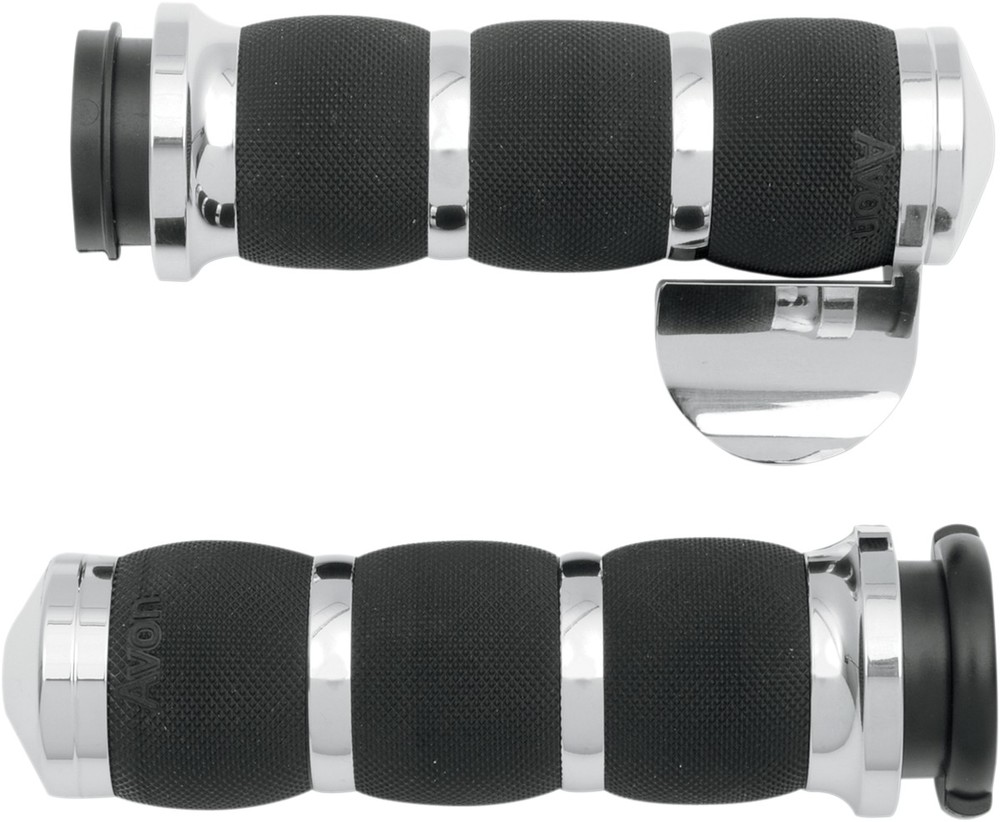 AVON GRIPS エイボングリップス グリップ エアクッション式 クロームTBW TB 【GRIPS AIR CUSH CHR TBW TB】 HARLEY-DAVIDSON ハーレーダビッドソン ハンドル｜ウェビック　店