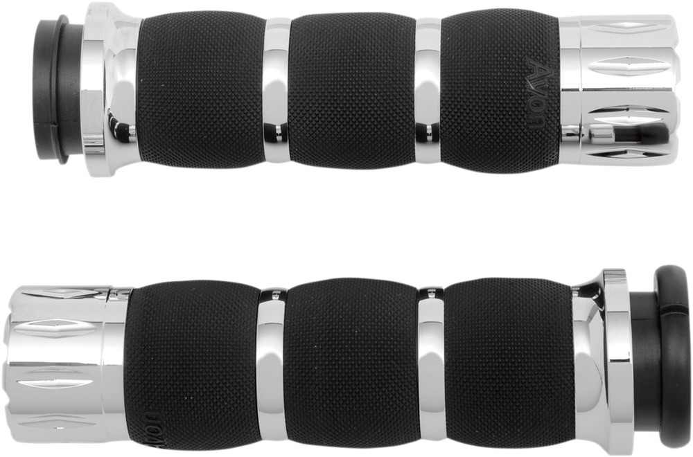AVON GRIPS エイボングリップス グリップ エアRIVAL クロームTBW 【GRIP AIR RIVAL CHR TBW】 HARLEY-DAVIDSON ハーレーダビッドソン ハンドル