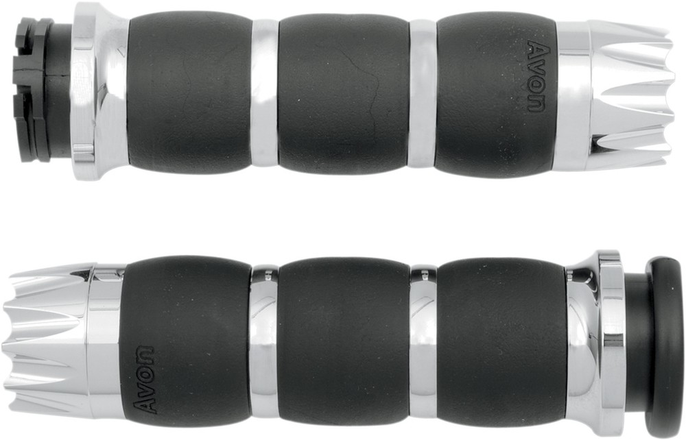 AVON GRIPS エイボングリップス グリップ ベルベット式 EXCAL クローム【GRIP VELVET CHR】 HARLEY-DAVIDSON ハーレーダビッドソン ハンドル|ウェビック 店