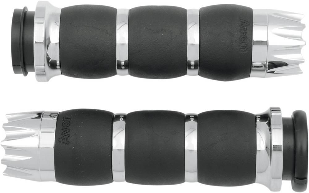AVON GRIPS エイボングリップス グリップ ベルベット式 EXCAL クロームTBW 【GRIP VELVET CHR TBW】 HARLEY-DAVIDSON ハーレーダビッドソン ハンドル|ウェビック 店