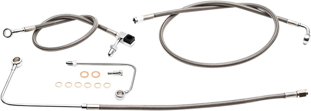 LA CHOPPERS エルエーチョッパーズ ブレーキラインキット ステンレス 12-14' ST ABS用【BRKLINES SS 12-14 ABS [1741-4625]】 Deluxe EFI - FLSTN 2015 2017 Fat Boy FLSTF Lo FLSTFB 2016 FLS Slim Heritage Classic FLSTC HARLEY-DAVIDSON ハーレーダビッドソン ブレーキ