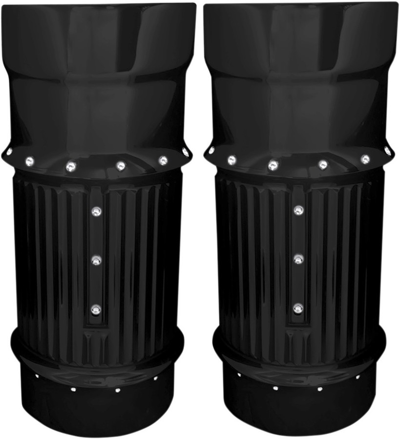COVINGTONS コビングトン フォークカバー ディンプル ブラック 1984-2013用 【COVER FORK DIMP BLK 84-13 [0411-0126]】 HARLEY-DAVIDSON ハーレーダビッドソン フォークブーツ・フォークカバー サスペンション 足回り