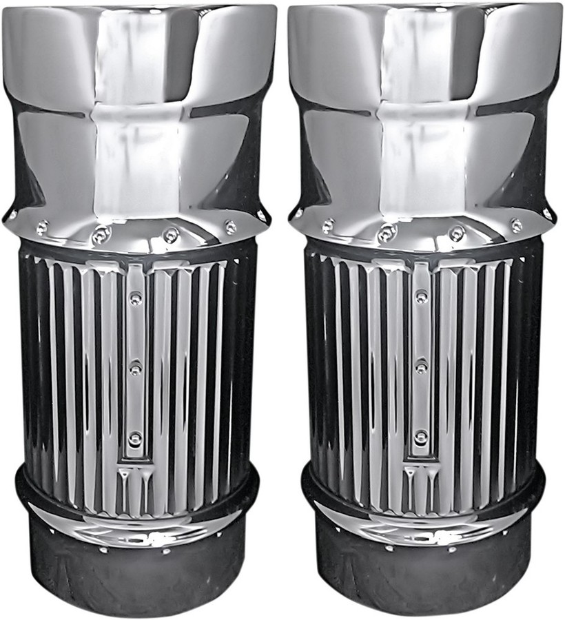 COVINGTONS コビングトン フォークカバー ディンプル クローム 1984-2013用【COVER FORK DIMP CHR 84-13 [0411-0127]】 HARLEY-DAVIDSON ハーレーダビッドソン フォークブーツ・フォークカバー サスペンション 足回り