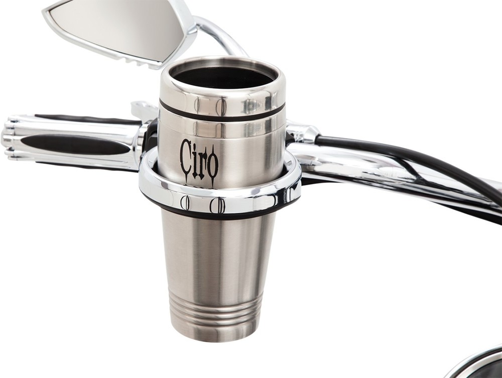 CIRO チロ カップホルダー ミラーステム ブラック 【HOLDER CUP MIR STEM BLK [0636-0034]】 その他グッズ バイク関連グッズ