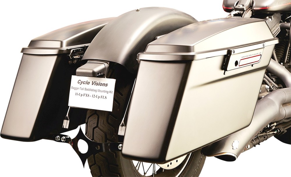 CYCLE VISIONS サイクルビジョン バガーテイルFXS/FLS ブラック 【BAGGERTAIL FXS/FLS BLK [3501-1017]】 Blackline - FXS 2011 2013 FLS Slim 2012 2017 Softail S FLSS 2016 HARLEY-DAVIDSON ハーレーダビッドソン パニアケース 車体用バッグ・ケース