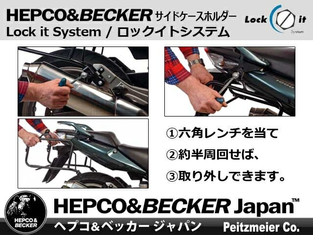 人気特価 MT-07 サイドキャリア Lock-it アンスラサイト HEPCO BECKER