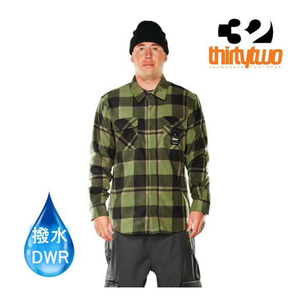 タイムセール！】 THIRTYTWO 32 22-23 スノーボードウェア メンズ シャツ REST STOP SHIRT OLIVE サーティーツー  fucoa.cl