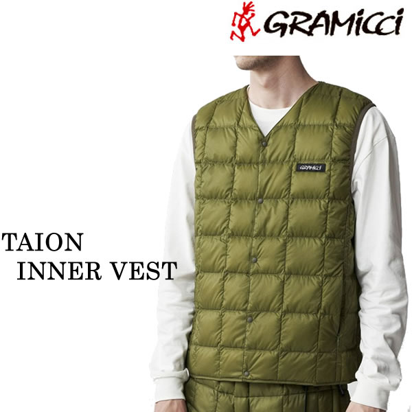 2640円 独創的 グラミチ GRAMICCIxTAION INNER VEST タイオン OLIVE インナーベスト G2FUJ083TG  ダウンベスト メンズ GRAMICCI