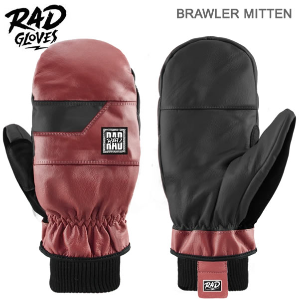 [正規品 無料ラッピング可]RAD GLOVES ラッドグローブ BRAWLER MITTEN WINE ミトングローブ スキー スノーボード グローブ 【C1】