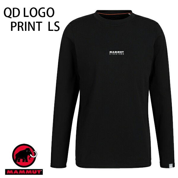 マムート メンズ　吸汗速乾　QD ロゴ プリント ロングスリーブ Tee アジアンフィット1016-01030 QD Logo Print Longsleeve T-shirts AF Men mammut　長袖　 Tシャツ【N1】