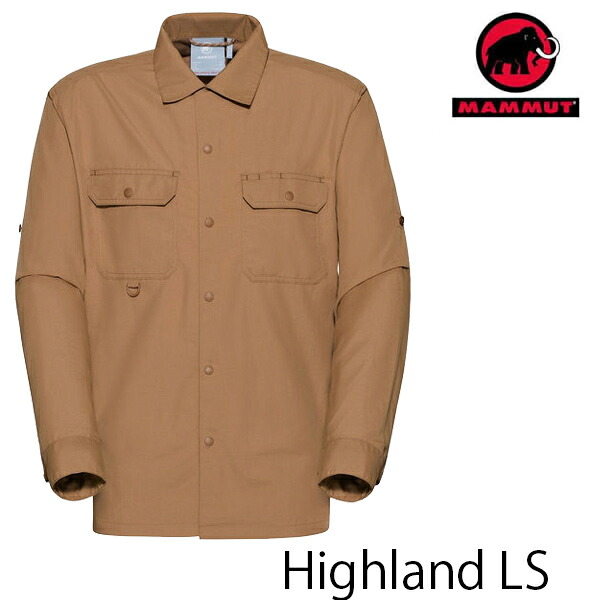 【7/25まで★3000円以上で300円OFFクーポン】マムート シャツ Highland Longsleeve Shirt AF Men / CLAYSTONE 7546 1015-01630 ハイランド ロングスリーブ シャツ アジアンフィットmammut 【C1】|スキー用品 WEBSPORTS