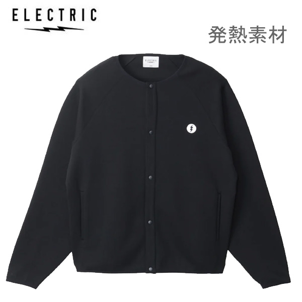 【7/25まで★3000円以上で300円OFFクーポン】エレクトリック ELECTRIC 発熱素材 HEAT INNER BUTTON DOWN BLACK スノーボード アパレル|スキー用品 WEBSPORTS