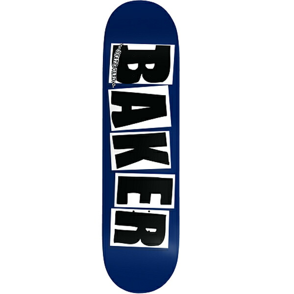 BAKER OG SHAPE スケートボードデッキ 8.0\" Baker Brand Logo Black & White 8.0