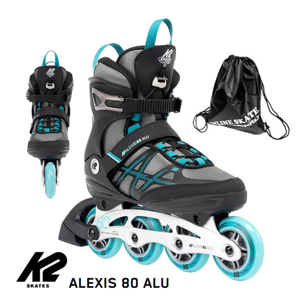 【4/9まで★3000円以上で300円OFFクーポン】(26.5-28cm販売) K2 インラインスケート 大人 ALEXIS 80 ALU Womens ケーツー 女性用 レディース ウーマン 日本正規品 保証書あり