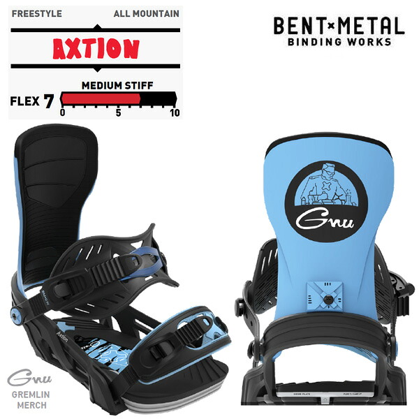 【7/25まで★3000円以上で300円OFFクーポン】ベントメタル ビンディング AXTION / BLACK-BLUE ( 26-27 2027 ) BENTMETAL スノーボード ビンディング｜スキー用品　WEBSPORTS