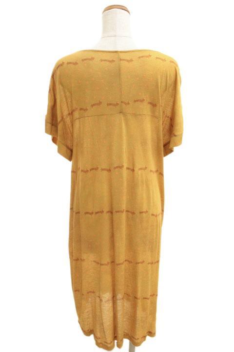 楽天市場 Franche Lippee フランシュリッペ ワンピース M からし色 マスタード 総柄 レディース 中古 古着のオーバーフロークロージング