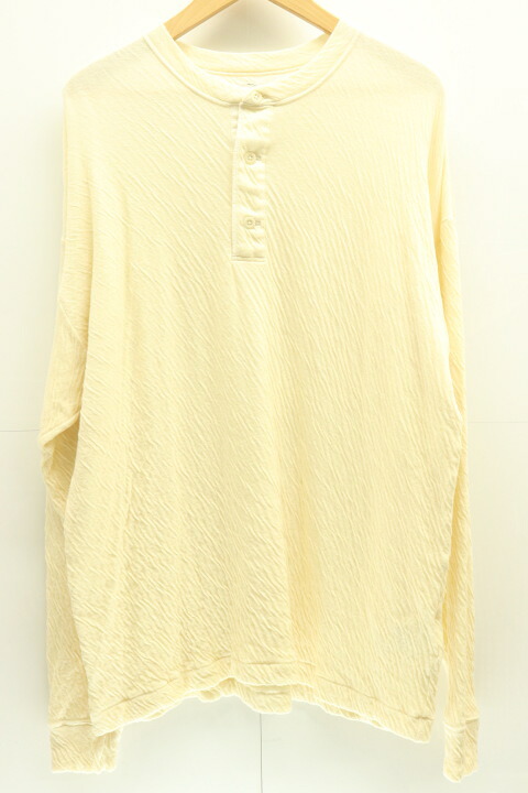 【中古】Phlannel メンズカットソー 4 Henley Neck Long Sleeve Shirt Phlannel 4 アイボリー
