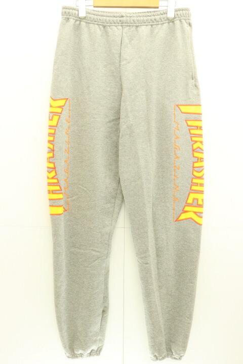 【楽天市場】【中古】THRASHER メンズスウェットパンツ M FLAME LOGO SWEAT PANTS THRASHER M ライト ...