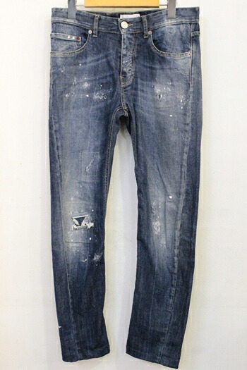 Second/Layer ダークブルー パピーデニム 楽天市場】SECOND LAYER セカンドレイヤー Destroyed Denim ニー