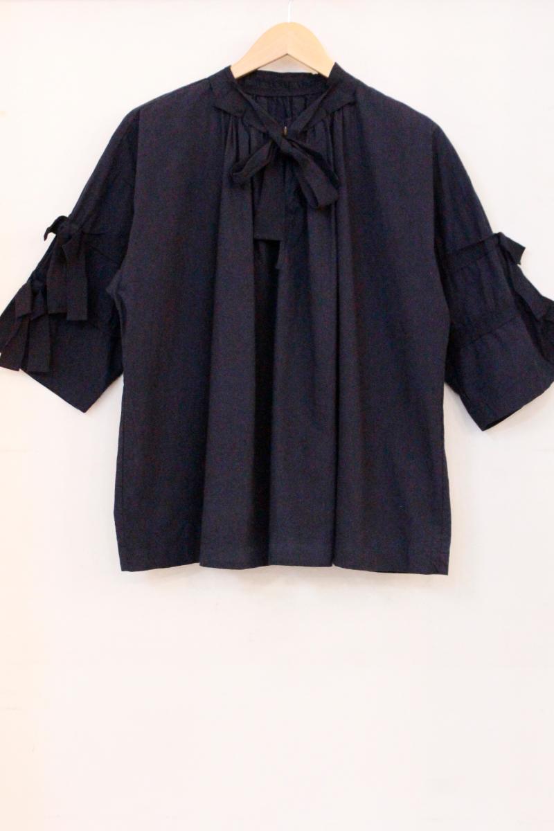 tao COMME des GARCONS タオ コムデギャルソン AD2023 綿ブロードギャザーブラウス TZ-B006 ブラック S ITFH5DI8LOR8 8077000538286_3.jpg