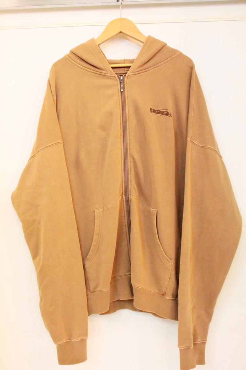 【中古】 genzai メンズジップパーカー L genzai/Vanish Logo Zip Hoodie/ジップパーカー/L/茶 ブラウン