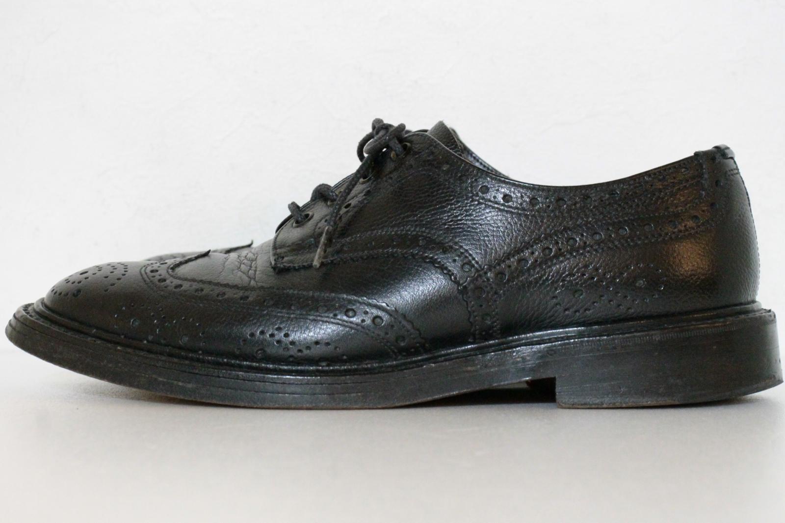 【中古】 Tricker's メンズレザーシューズ 26.5cm Tricker's×Paul Smith/ウィングチップシューズ/26.5cm/黒 ブラック/809331