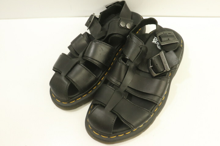 ドクターマーチン　レザー トングサンダル　ブラック　AW006 SK 04 U Dr.Martens(ドクターマーチン) / サンダル/UK4/BLK/レザー/AW006